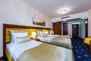 Łóżko lub łóżka w pokoju w obiekcie Grein Hotel