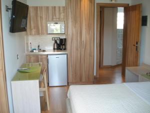 Kuchyň nebo kuchyňský kout v ubytování Elements Rooms & Apartments + 16 fotografií