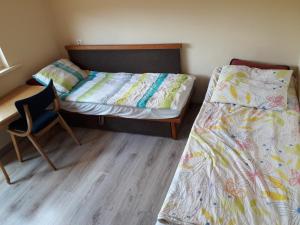 Posteľ alebo postele v izbe v ubytovaní Hostel Pałacyk