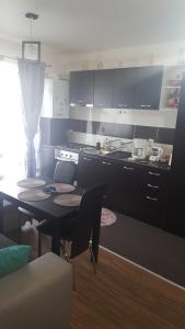 Kuchyň nebo kuchyňský kout v ubytování Apartament Brenda Sibiu