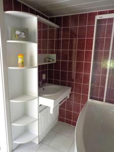 Bilik mandi di Ferienhaus ODIN