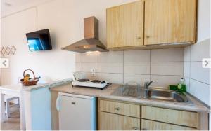 Kuchyň nebo kuchyňský kout v ubytování Marilena Apartments & Studios