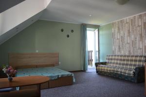 弗瓦迪斯瓦沃沃的住宿－Willa Adler，客厅配有床和沙发