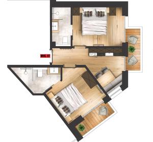 Půdorys ubytování Amaris Apartments