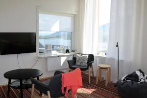 Posezení v ubytování RIBO Apartment Riksgränsen