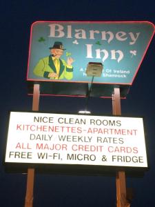 Certifikát, hodnocení, plakát nebo jiný dokument vystavený v ubytování Blarney Inn