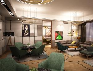A seating area at Somerset Maslak Istanbul