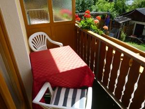 Balkon lub taras w obiekcie Frühstückspension Blasge