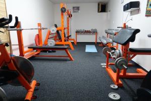 Posilňovňa alebo fitness centrum v ubytovaní Cihlářka - horský apartmán 103