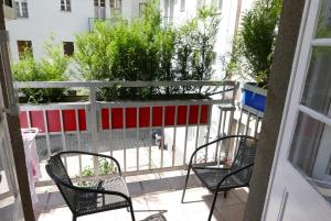 Balkón nebo terasa v ubytování Rooms Bytom