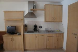 Kuchyň nebo kuchyňský kout v ubytování Ferienhaus Staudacher