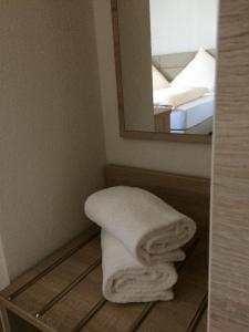 Ένα ή περισσότερα κρεβάτια σε δωμάτιο στο Hotel Mezzero