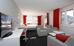 TV a/nebo společenská místnost v ubytování Hotel Steinmattli