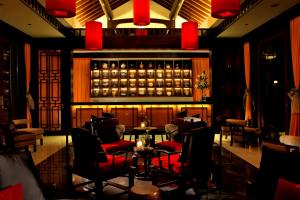 Posezení v ubytování Banyan Tree Hangzhou
