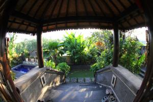 a view from the inside of a gazebo at Villa Gede Private Guest House in Selemadeg