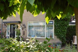 una casa con una finestra ricoperta di edera di Oddingsplace a Hardenberg