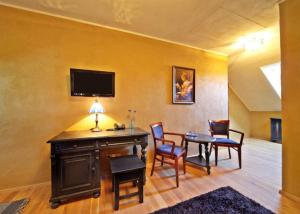 TV a/nebo společenská místnost v ubytování Hotel Horní Dvůr