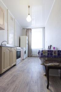 una grande cucina con lavandino e frigorifero di Apartment on Ploshchad Lenina 12/2 ad Astrakhan