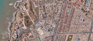 a satellite image of a city with the ocean at Apartment Altos De La Bahia X in Torrevieja