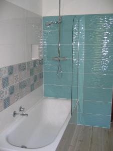 Ένα μπάνιο στο Villa with River Access