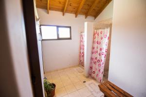 łazienka z oknem i kabiną prysznicową w obiekcie Hostel Nakel Yenu w mieście El Calafate +55 zdjęć