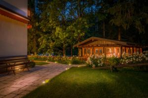Vonkajšia záhrada v ubytovaní Bio-Holzhaus und Landhaus Heimat