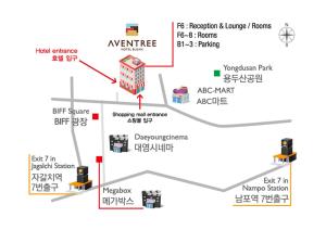 Apgyvendinimo įstaigos Aventree Hotel Busan vaizdas iš viršaus