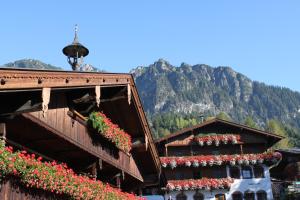 Ein allgemeiner Bergblick oder ein Berglick von der Pension aus