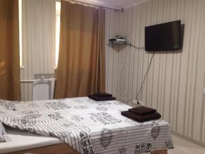 een ziekenhuiskamer met een bed en een flatscreen-tv bij Apartment in the heart of Kiev in Kiev