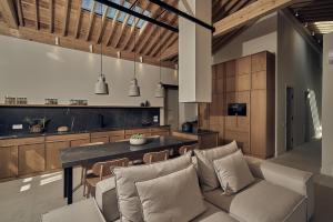 A kitchen or kitchenette at Niova Villa - Seafront, private pool and Ionian Sea Views, by ZanteWize