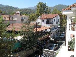 an aerial view of a town with buildings at Platinum Suites in Kakopetria