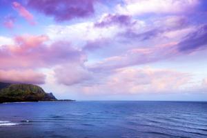 an island in the ocean under a cloudy sky at 1 Hotel Hanalei Bay in Princeville