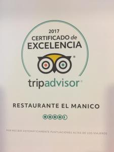 Certifikát, hodnocení, plakát nebo jiný dokument vystavený v ubytování Hotel Just Style El Mañico