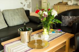 Posezení v ubytování Komfortable Apartments in der Villa Eule