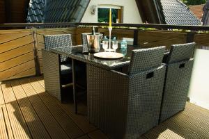 Posezení v ubytování Komfortable Apartments in der Villa Eule