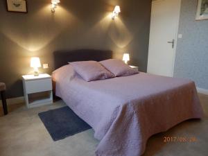 Postel nebo postele na pokoji v ubytování Manoir de Rouillé