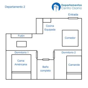 Plantegningen på Departamentos y Habitaciones Centro Osorno