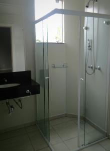 
A bathroom at Hotel Colibris
