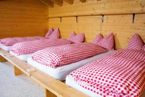 Una cama o camas en una habitación de Berggasthaus First - Only Accessible by Cable Car