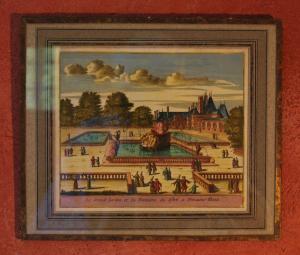 a framed picture of a painting of a city at Domaine de Provensol in Venterol