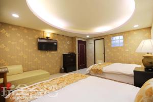 Voodi või voodid majutusasutuse Good Sleep B&B toas