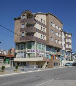 a tall building on the side of a street at Harmony Bed and Breakfast in Vranje