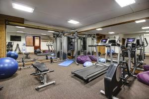 Das Fitnesscenter und/oder die Fitnesseinrichtungen in der Unterkunft Kukučka Lomnica - Tatranská Lomnica