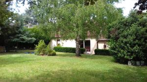 una casa con un árbol en el patio en Valérie GOUFFÉ, en Parigné-lʼÉvêque