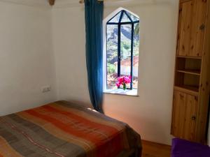 1 dormitorio con cama y ventana en Casa Ambiente, en Valle Gran Rey