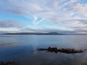 a group of rocks in the middle of a body of water at Harbour Bar Apartment in Greencastle
