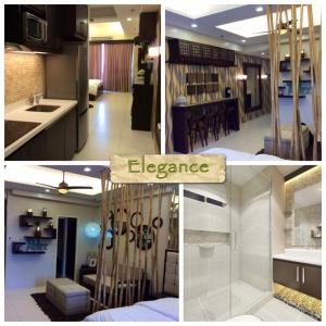 a collage of pictures of a kitchen and a living room at Pico de Loro Lagoon View in Nasugbu