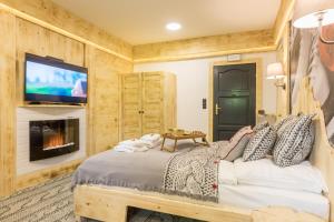Telewizja i/lub zestaw kina domowego w obiekcie Apartament Owcze Runo Zakopane