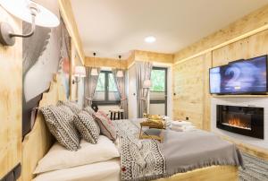 Telewizja i/lub zestaw kina domowego w obiekcie Apartament Owcze Runo Zakopane