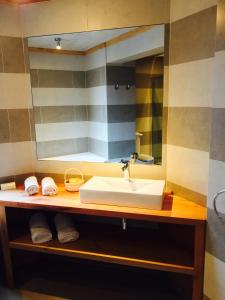 Koupelna v ubytování Hotel Amun